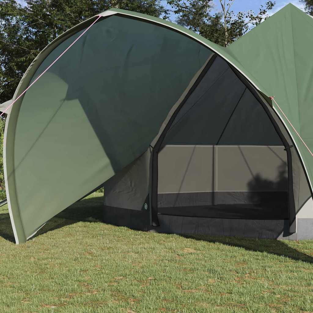 vidaXL Teepee Tent 7-Person 7-Person Green and Grey 3