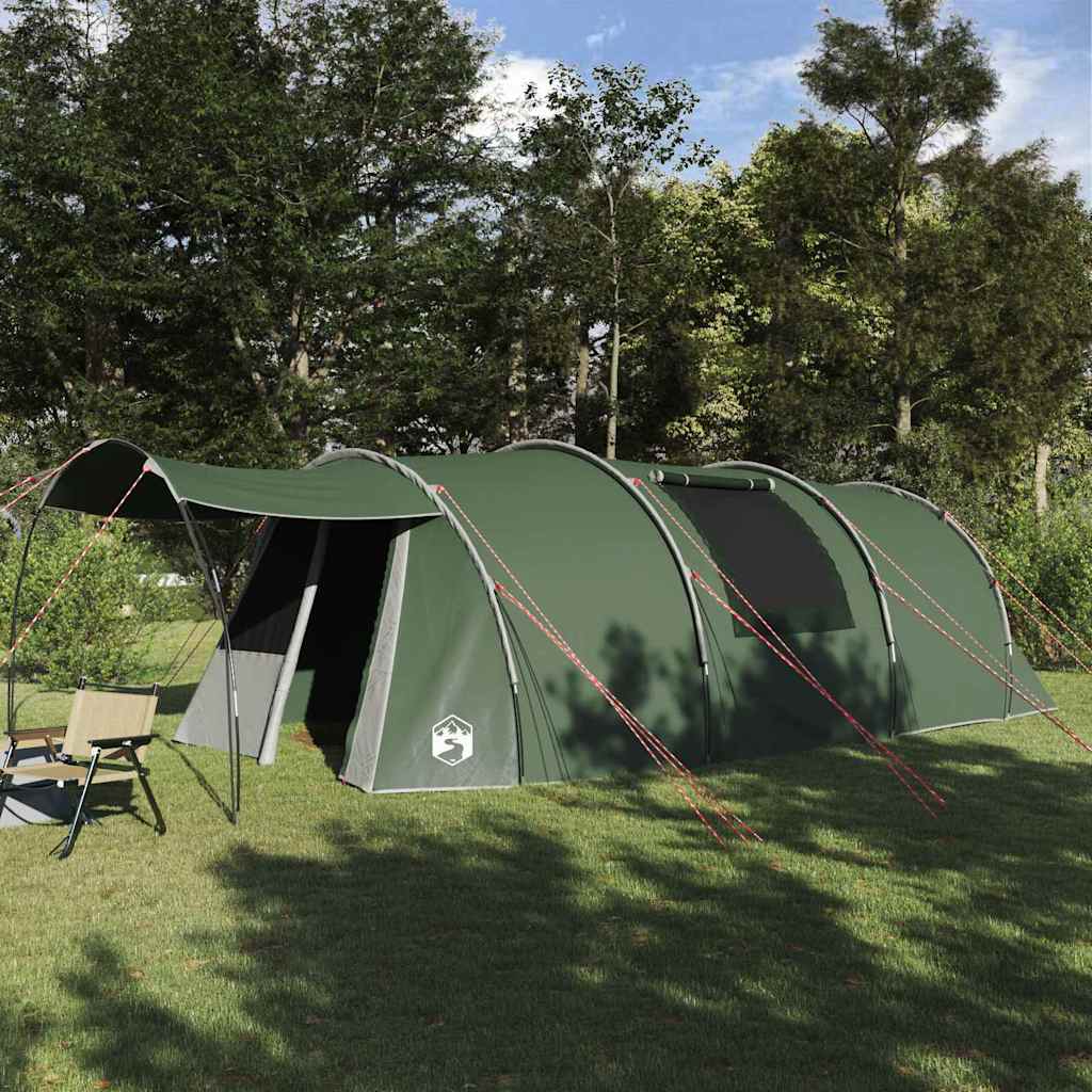 vidaXL Tunnel Tent 4-Person 4-Person Green and White 1