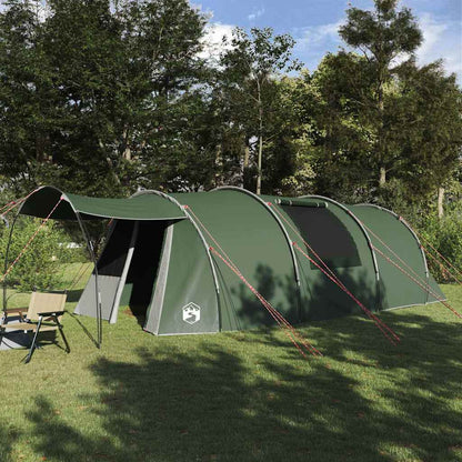 vidaXL Tunnel Tent 4-Person 4-Person Green and White 1