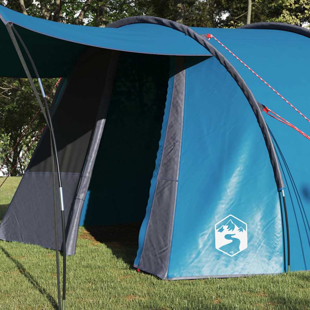 vidaXL Tunnel Tent 4-Person 4-Person Blue and Grey 3