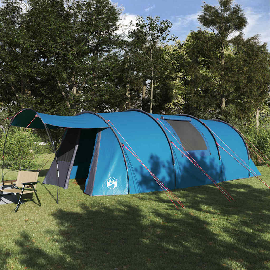 vidaXL Tunnel Tent 4-Person 4-Person Blue and Grey 1