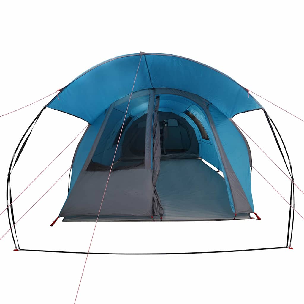 vidaXL Tunnel Tent 4-Person 4-Person Blue and Grey 5
