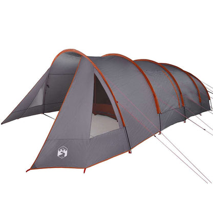 vidaXL Tunnel Tent 6-Person 6-Person Grey and Orange 2