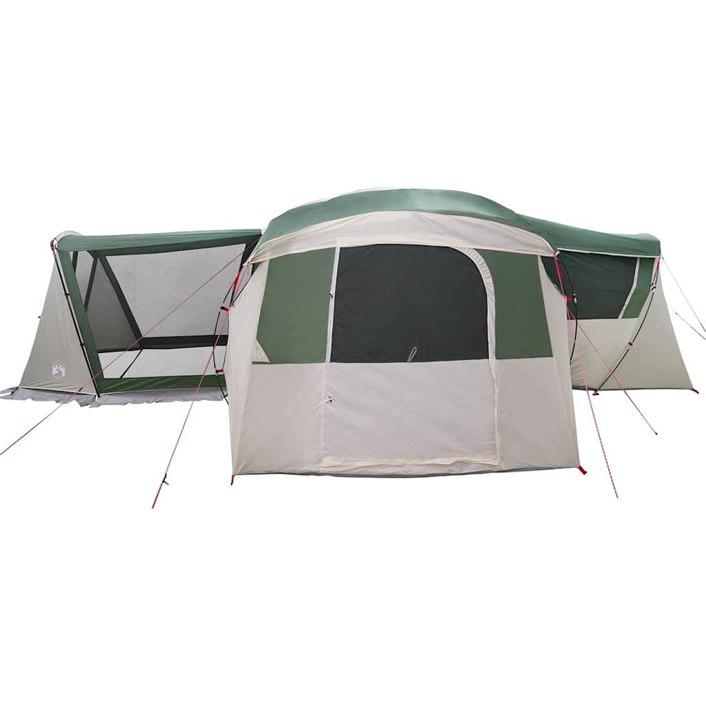 vidaXL Family Tent 20-Person 20-Person Green and White 5