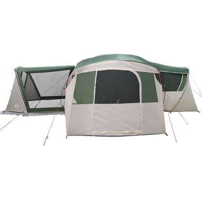 vidaXL Family Tent 20-Person 20-Person Green and White 5