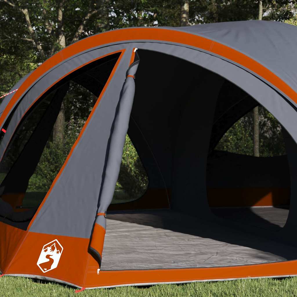 vidaXL Family Tent 10-Person Grey and Orange 460 x 430 x 214 cm 3