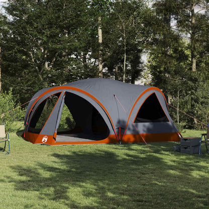vidaXL Family Tent 10-Person Grey and Orange 460 x 430 x 214 cm 1