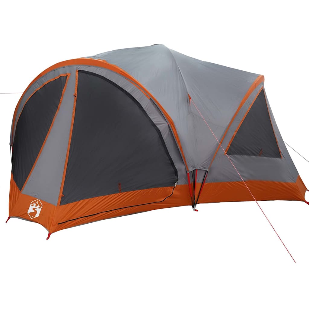 vidaXL Family Tent 10-Person Grey and Orange 460 x 430 x 214 cm 2