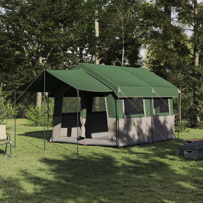 vidaXL Family Tent 4-Person 4-Person Green and White 1