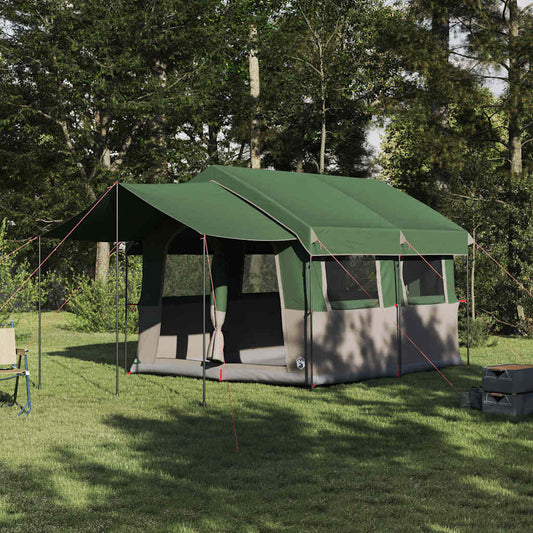 vidaXL Family Tent 4-Person 4-Person Green and White 1