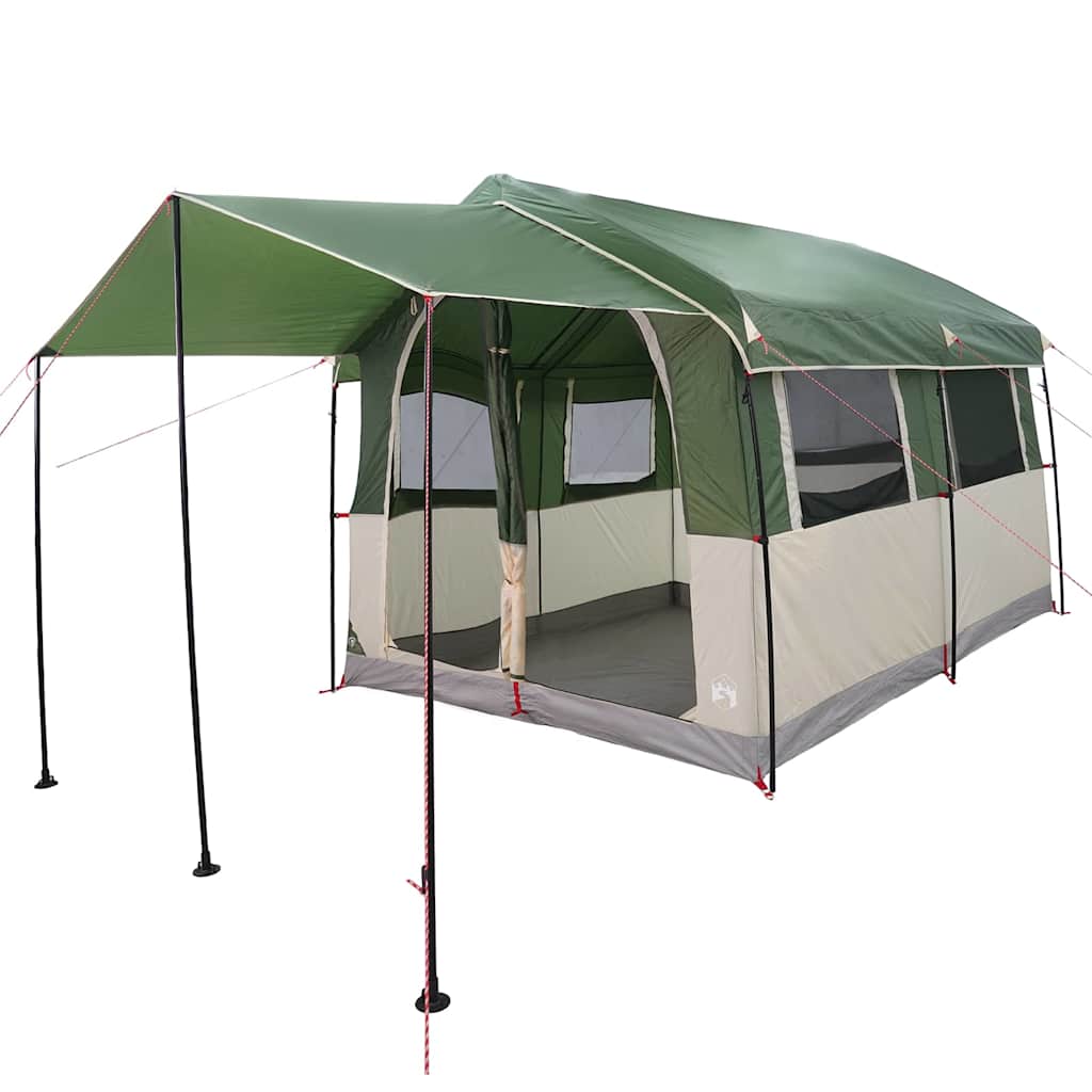 vidaXL Family Tent 4-Person 4-Person Green and White 2