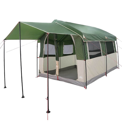 vidaXL Family Tent 4-Person 4-Person Green and White 2