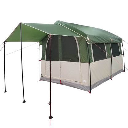 vidaXL Family Tent 4-Person 4-Person Green and White 4