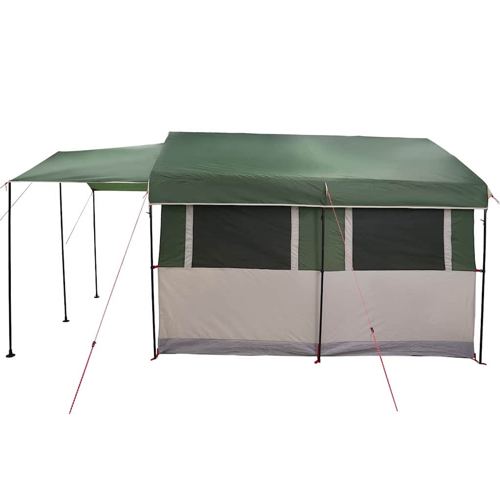 vidaXL Family Tent 4-Person 4-Person Green and White 5
