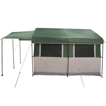 vidaXL Family Tent 4-Person 4-Person Green and White 5