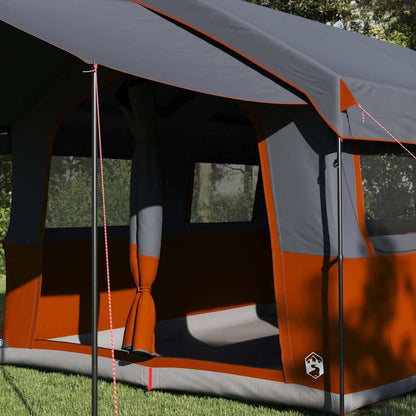 vidaXL Family Tent 4-Person 4-Person Grey and Orange 3