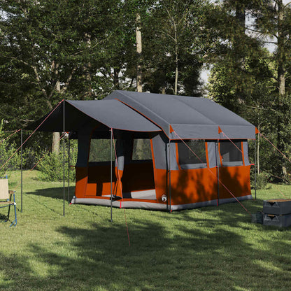 vidaXL Family Tent 4-Person 4-Person Grey and Orange 1