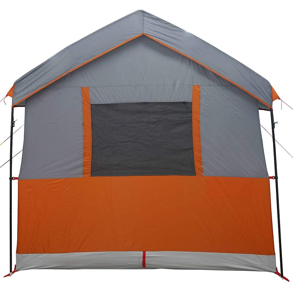 vidaXL Family Tent 4-Person 4-Person Grey and Orange 6