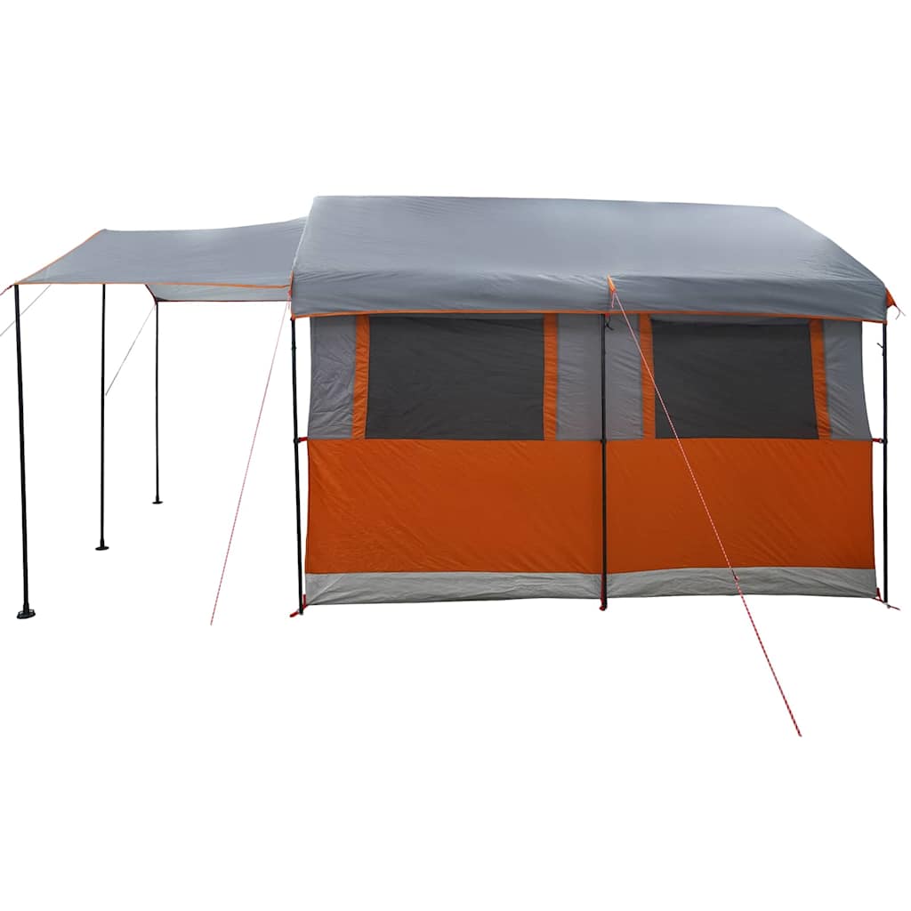 vidaXL Family Tent 4-Person 4-Person Grey and Orange 5