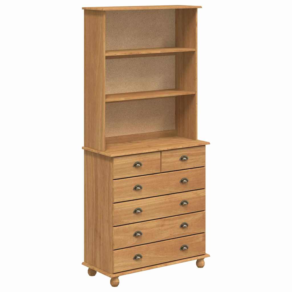 vidaXL Hutch ASKIM Honey Wax 91 x 40 x 200.5 cm Solid Pine Wood 2