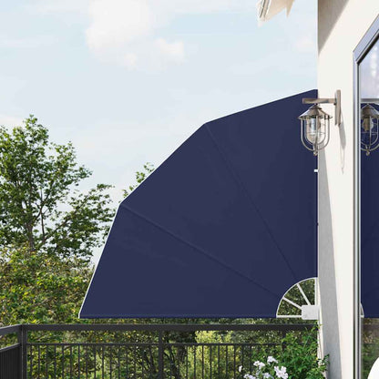 Balcony Privacy Screen Rectangular 140 x 140 cm Polyester Navy blue