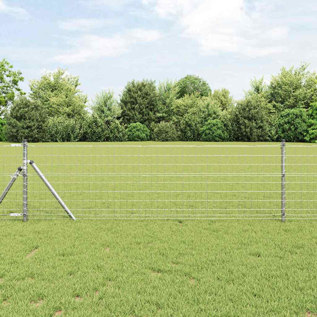 Euro Fence 0.4 x 50 m PVC-coated iron Galvanised Steel 0.4 m 50 x 75 mm