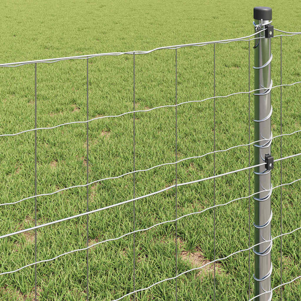 Euro Fence 0.4 x 50 m PVC-coated iron Galvanised Steel 0.6 m 75 x 100 mm