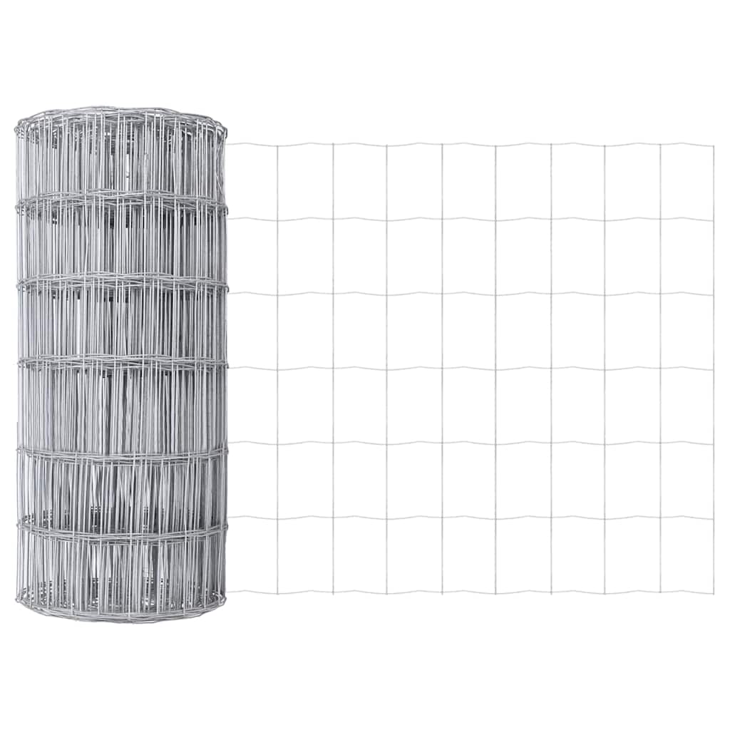 Euro Fence 0.4 x 50 m PVC-coated iron Galvanised Steel 0.6 m 75 x 100 mm