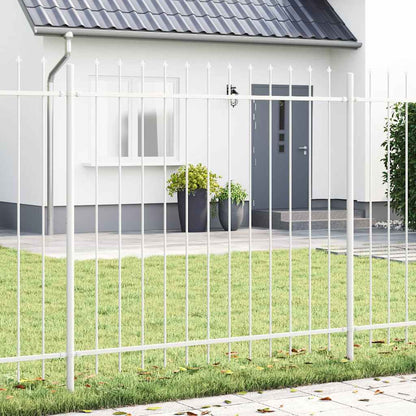 Garden Fence WOERDEN 1.7 x 1.5 m Powder-coated Steel White Height 150 cm 170 cm