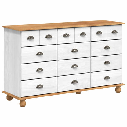 Chest of Drawer ASKIM 79 x 40 x 133.5 cm Solid Pine Wood White