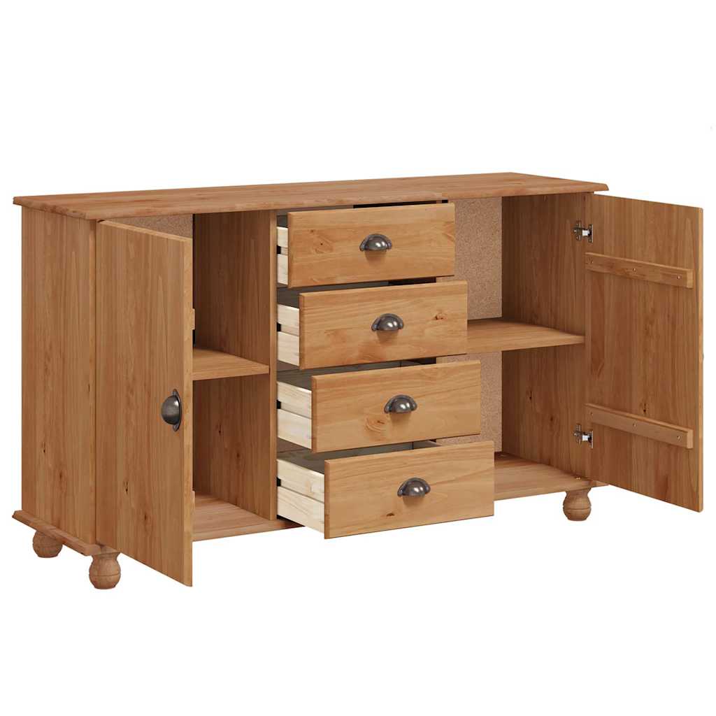 vidaXL Sideboard with Drawer ASKIM 133.5 x 40 x 79 cm Solid pine wood 5