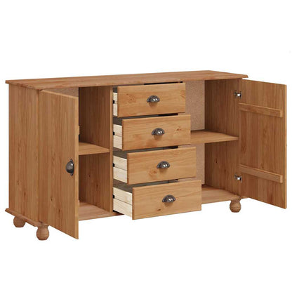 vidaXL Sideboard with Drawer ASKIM 133.5 x 40 x 79 cm Solid pine wood 5