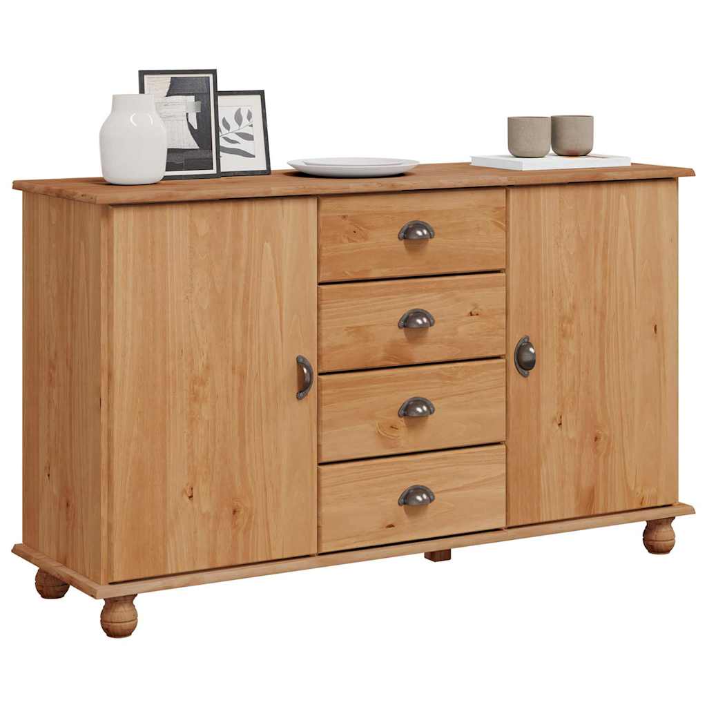 vidaXL Sideboard with Drawer ASKIM 133.5 x 40 x 79 cm Solid pine wood 3