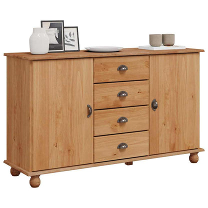 vidaXL Sideboard with Drawer ASKIM 133.5 x 40 x 79 cm Solid pine wood 3