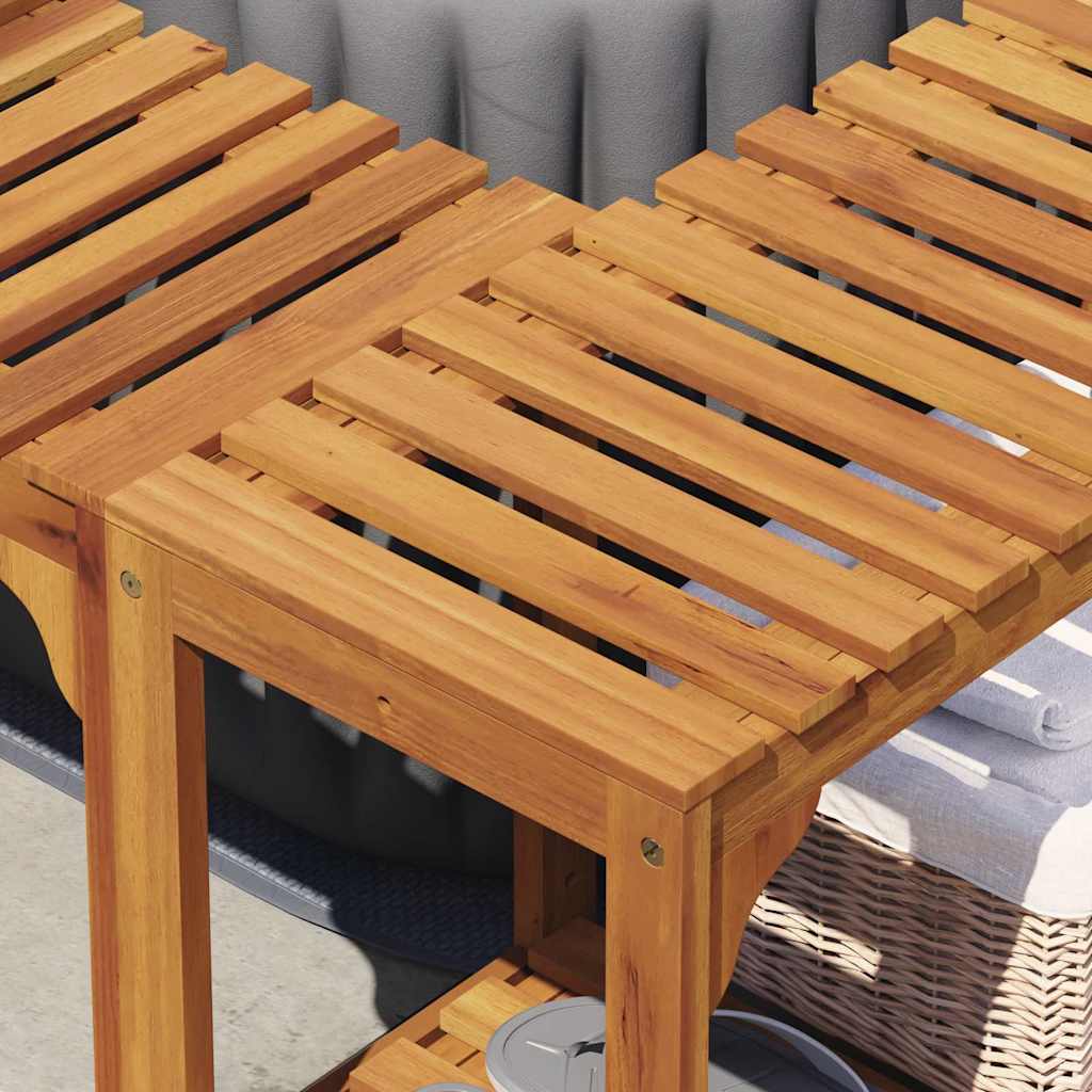 vidaXL Hot Tub Surround Solid Acacia Wood Brown 4