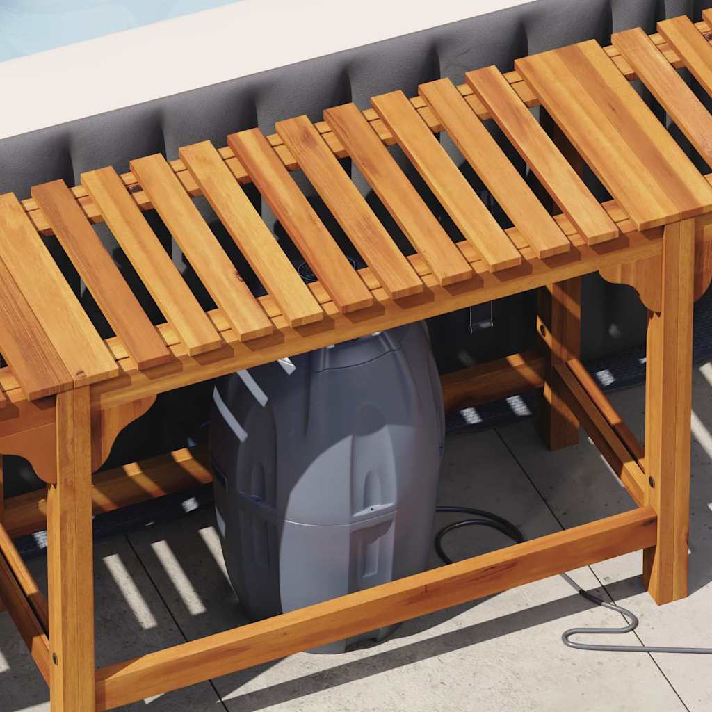 vidaXL Hot Tub Surround Solid Acacia Wood Brown 5