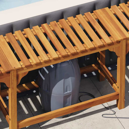 vidaXL Hot Tub Surround Solid Acacia Wood Brown 5
