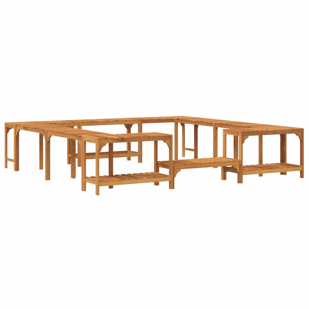 vidaXL Hot Tub Surround Solid Acacia Wood Brown 2