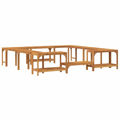 vidaXL Hot Tub Surround Solid Acacia Wood Brown 2