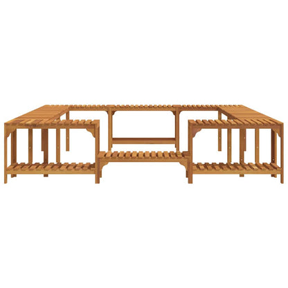 vidaXL Hot Tub Surround Solid Acacia Wood Brown 6