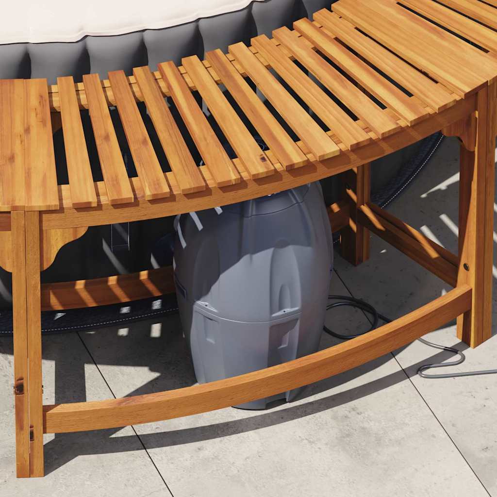 vidaXL Hot Tub Surround Solid Acacia Wood Brown 5