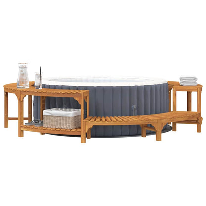 vidaXL Hot Tub Surround Solid Acacia Wood Brown 3