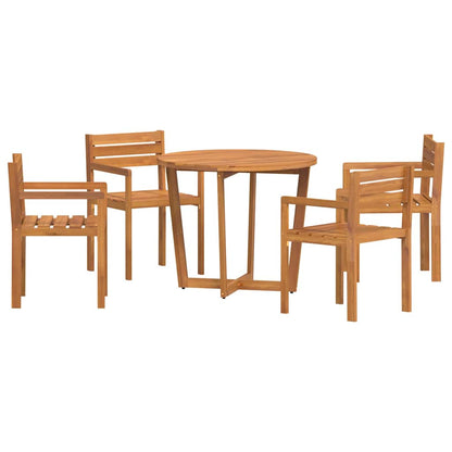 vidaXL 5 Piece Garden Dining Set Solid Wood Acacia 2