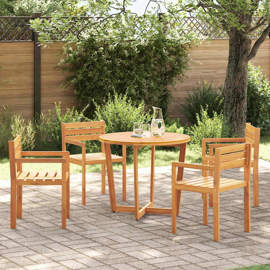vidaXL 5 Piece Garden Dining Set Solid Wood Acacia 1