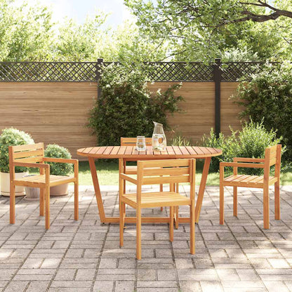 vidaXL 5 Piece Garden Dining Set Solid Wood Acacia 3