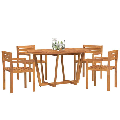 vidaXL 5 Piece Garden Dining Set Solid Wood Acacia 4