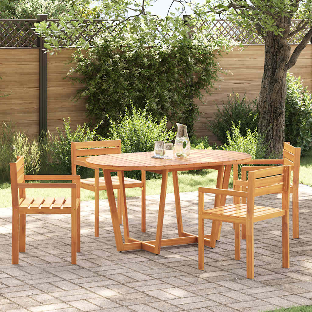 vidaXL 5 Piece Garden Dining Set Solid Wood Acacia 1