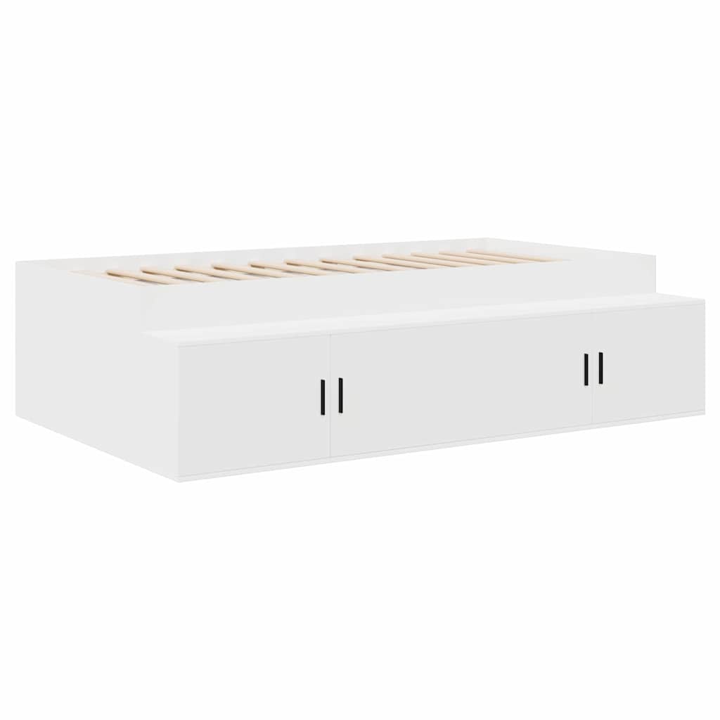vidaXL Bed Frame with Drawer White 100 x 200 cm Engineered Wood 4