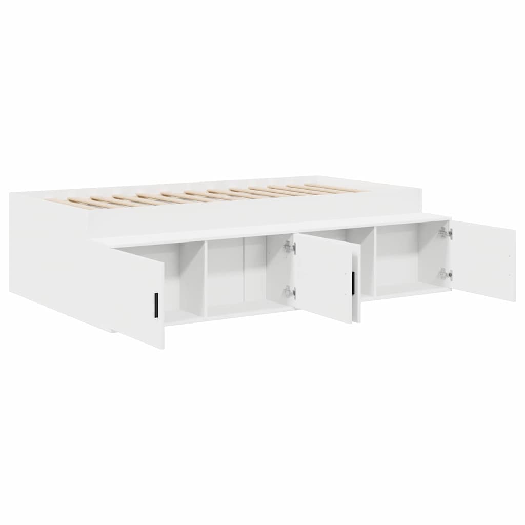 vidaXL Bed Frame with Drawer White 100 x 200 cm Engineered Wood 5