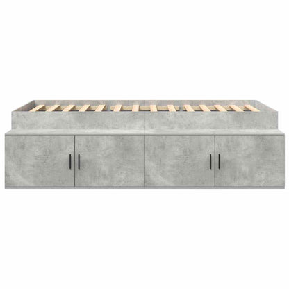 vidaXL Bed Frame with Door Concrete Grey 100 x 200 cm Engineered Wood 6